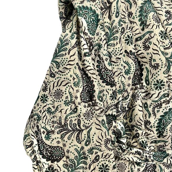 MariaCher Beige Brown Green Paisley Quilted Miranda Jacket Alicante size S NEW - Picture 12 of 15